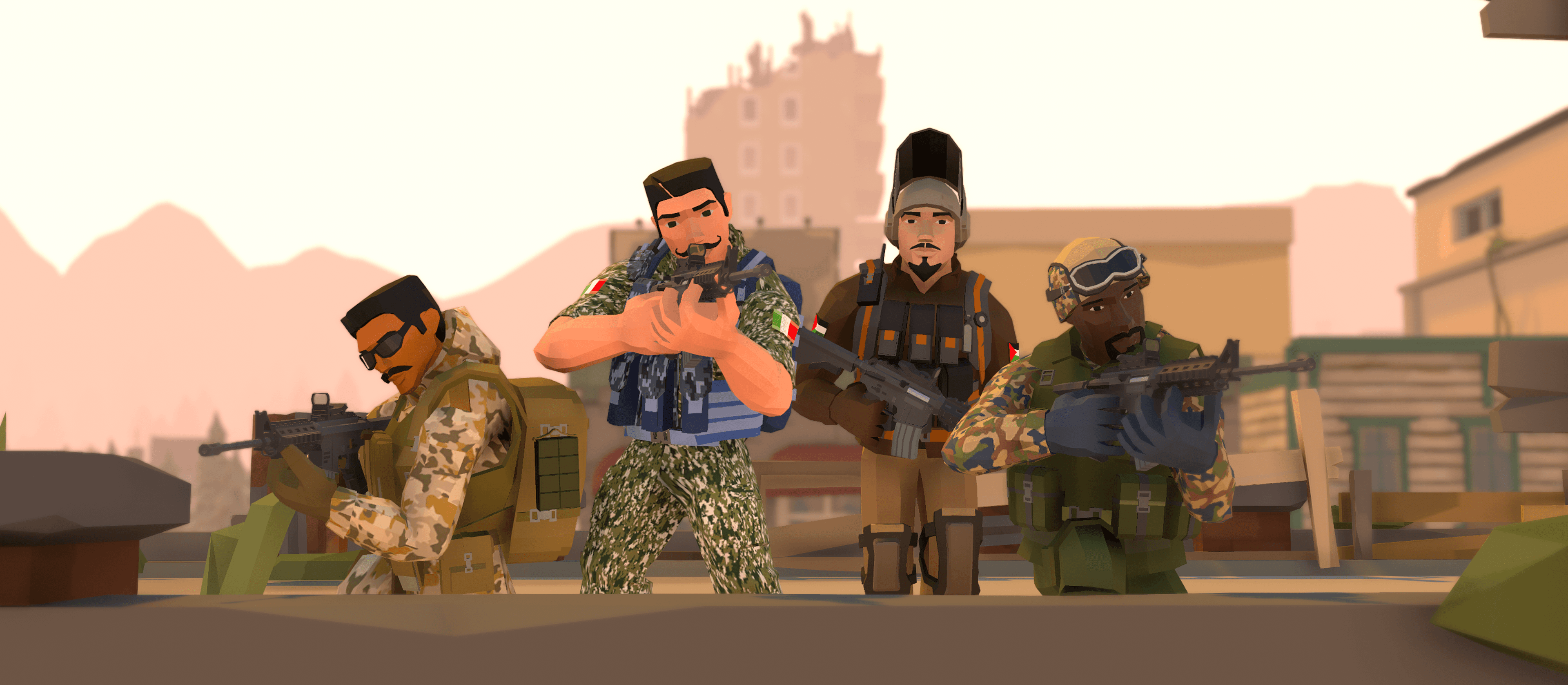 A Grunts squad holding a contested front line